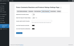 Page screenshot: Posts Products Reactions & Ratings → Add to Favourites