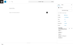 Page screenshot: Add Page ‹ Test site — WordPress