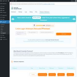 Page screenshot: Limit Login Attempts → 
            Premium / Extensions        