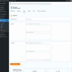 Page screenshot: Limit Login Attempts → Logs