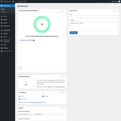Page screenshot: Dashboard ‹ Test site — WordPress