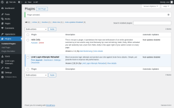 Page screenshot: Plugins ‹ Test site — WordPress