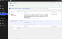 Page screenshot: Plugins &lsaquo; Test site &mdash; WordPress