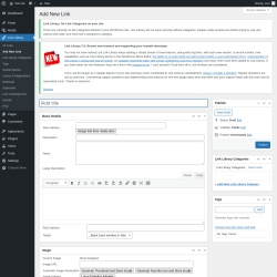 Page screenshot: Link Library → Add New Link