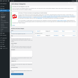 Page screenshot: Link Library → Link Library Categories