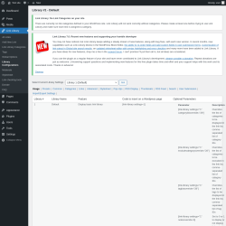 Page screenshot: Link Library → Library Configurations