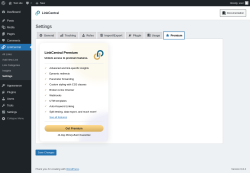 Page screenshot: LinkCentral → Settings → 
            
            Premium        