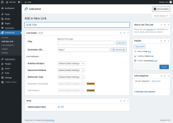 Page screenshot: LinkCentral → Add New Link