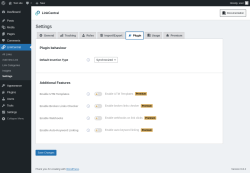 Page screenshot: LinkCentral → Settings → 
            
            Plugin        