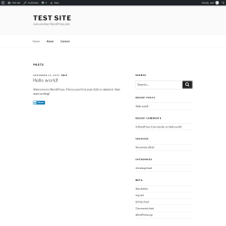 Page screenshot: Test site &ndash; Just another WordPress site