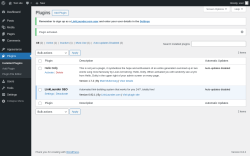 Page screenshot: Plugins ‹ Test site — WordPress
