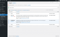 Page screenshot: Plugins ‹ Test site — WordPress