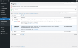 Page screenshot: Plugins ‹ Test site — WordPress