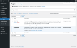 Page screenshot: Plugins ‹ Test site — WordPress