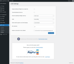Page screenshot: Linkt's → Settings