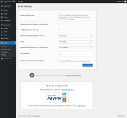 Page screenshot: Linkt's → Settings