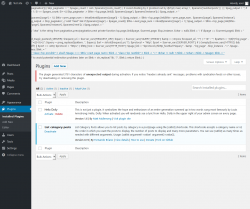Page screenshot: Plugins &lsaquo; Test site &mdash; WordPress