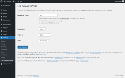 Page screenshot: Settings → List Category Posts