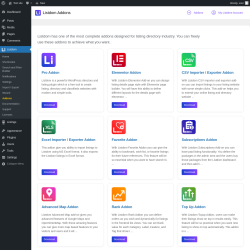Page screenshot: Listdom → Addons