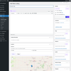 Page screenshot: Listings → Add New Listing