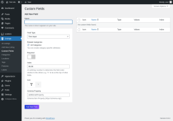 Page screenshot: Listings → Custom Fields