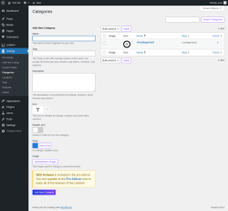 Page screenshot: Listings → Categories