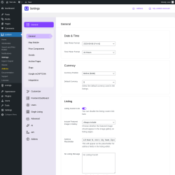 Page screenshot: Listdom → Settings