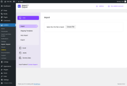 Page screenshot: Listdom → Import / Export