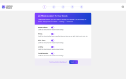 Page screenshot: Listdom → Wizard