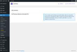 Page screenshot: Listdom → Licenses