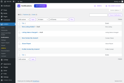 Page screenshot: Listdom → Notifications
