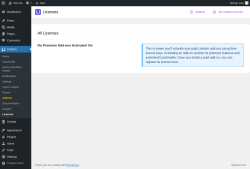 Page screenshot: Listdom → Licenses