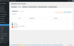 Page screenshot: LiteSpeed Cache &rarr; Crawler &rarr; Map