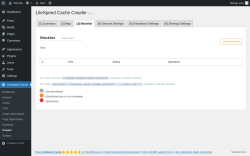 Page screenshot: LiteSpeed Cache &rarr; Crawler &rarr; Blocklist