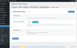 Page screenshot: LiteSpeed Cache &rarr; Crawler &rarr; Sitemap Settings