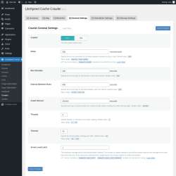 Page screenshot: LiteSpeed Cache &rarr; Crawler &rarr; General Settings