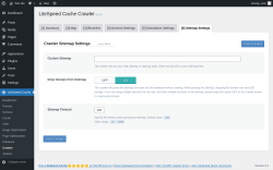Page screenshot: LiteSpeed Cache &rarr; Crawler &rarr; Sitemap Settings