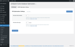 Page screenshot: LiteSpeed Cache &rarr; Database &rarr; DB Optimization Settings