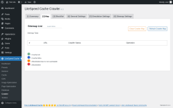 Page screenshot: LiteSpeed Cache &rarr; Crawler &rarr; Map