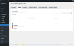 Page screenshot: LiteSpeed Cache &rarr; Crawler &rarr; Map