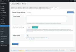 Page screenshot: LiteSpeed Cache &rarr; Crawler &rarr; Sitemap Settings
