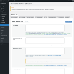 Page screenshot: LiteSpeed Cache &rarr; Page Optimization &rarr; Tuning - CSS