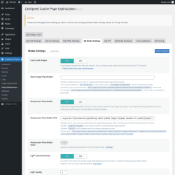 Page screenshot: LiteSpeed Cache &rarr; Page Optimization &rarr; Media Settings