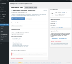 Page screenshot: LiteSpeed Cache &rarr; Image Optimization