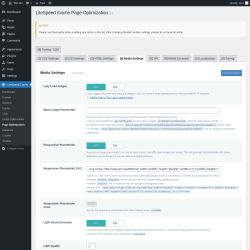 Page screenshot: LiteSpeed Cache &rarr; Page Optimization &rarr; Media Settings