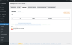 Page screenshot: LiteSpeed Cache &rarr; Crawler &rarr; Blocklist