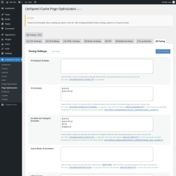 Page screenshot: LiteSpeed Cache &rarr; Page Optimization &rarr; Tuning