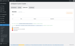 Page screenshot: LiteSpeed Cache → Crawler → Blocklist