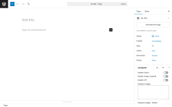 Page screenshot: Add Page ‹ Test site — WordPress