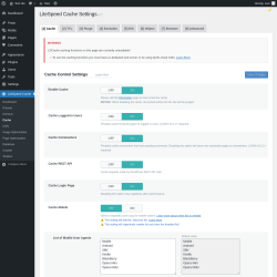 Page screenshot: LiteSpeed Cache &rarr; Cache